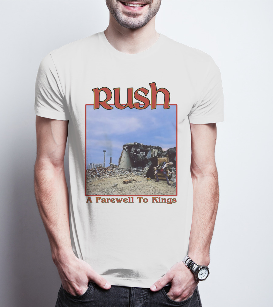 Rush A Farewell To Kings Album Cover Ruins Blue Sky T-Shirt