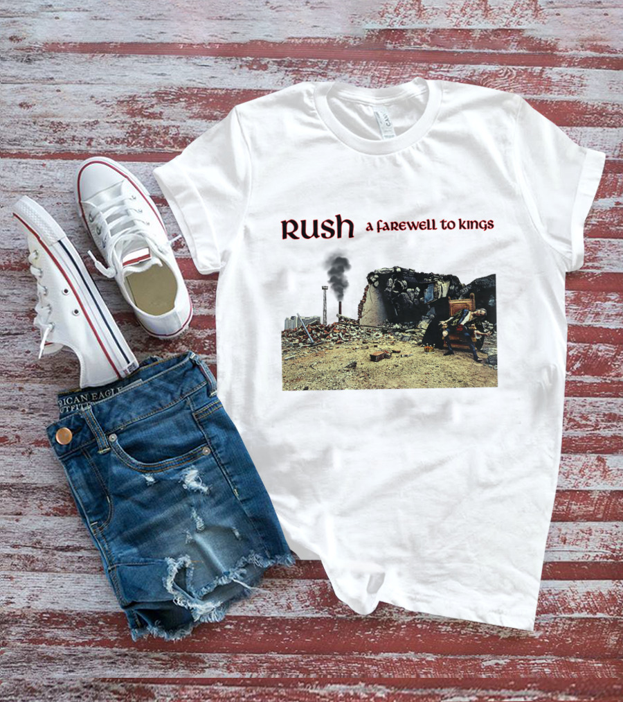 Rush A Farewell To Kings Album Cover Industrial Ruins Scene T-Shirt