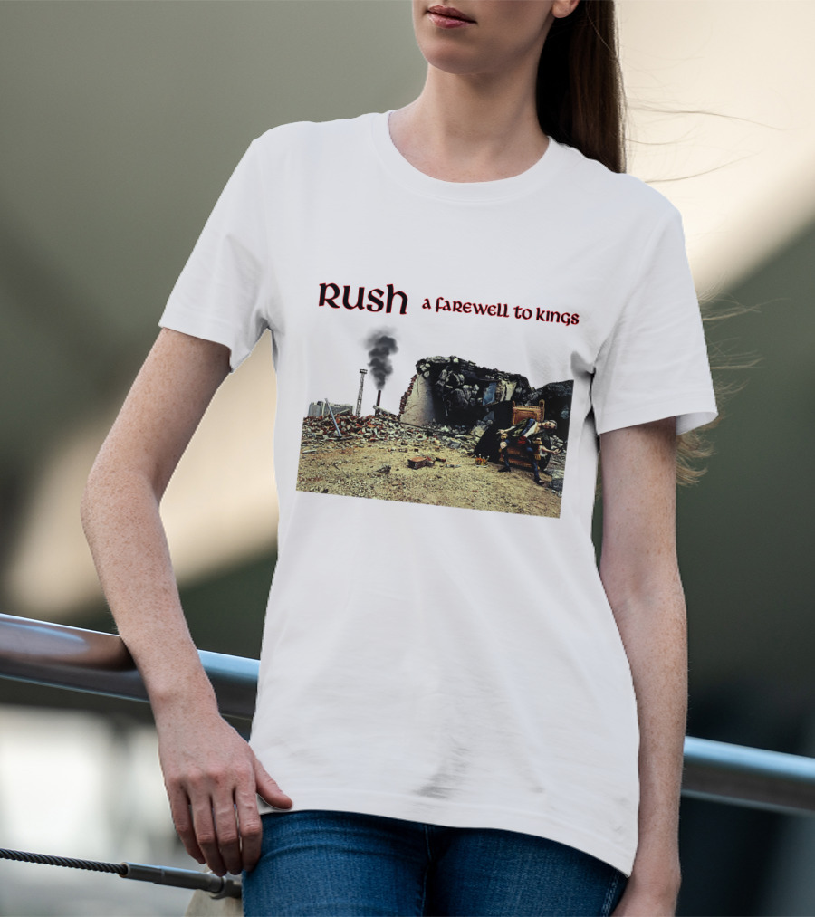 Rush A Farewell To Kings Album Cover Industrial Ruins Scene T-Shirt