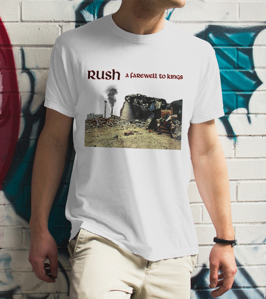Rush A Farewell To Kings Album Cover Industrial Ruins Scene T-Shirt