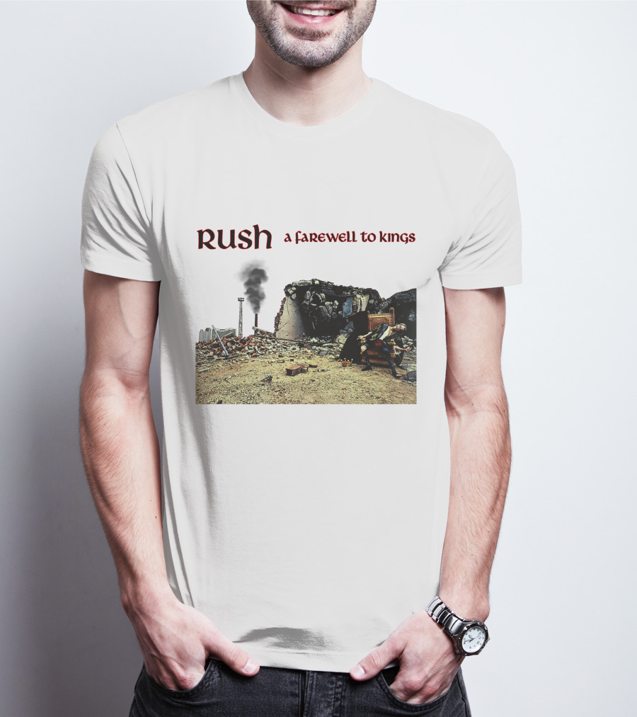 Rush A Farewell To Kings Album Cover Industrial Ruins Scene T-Shirt