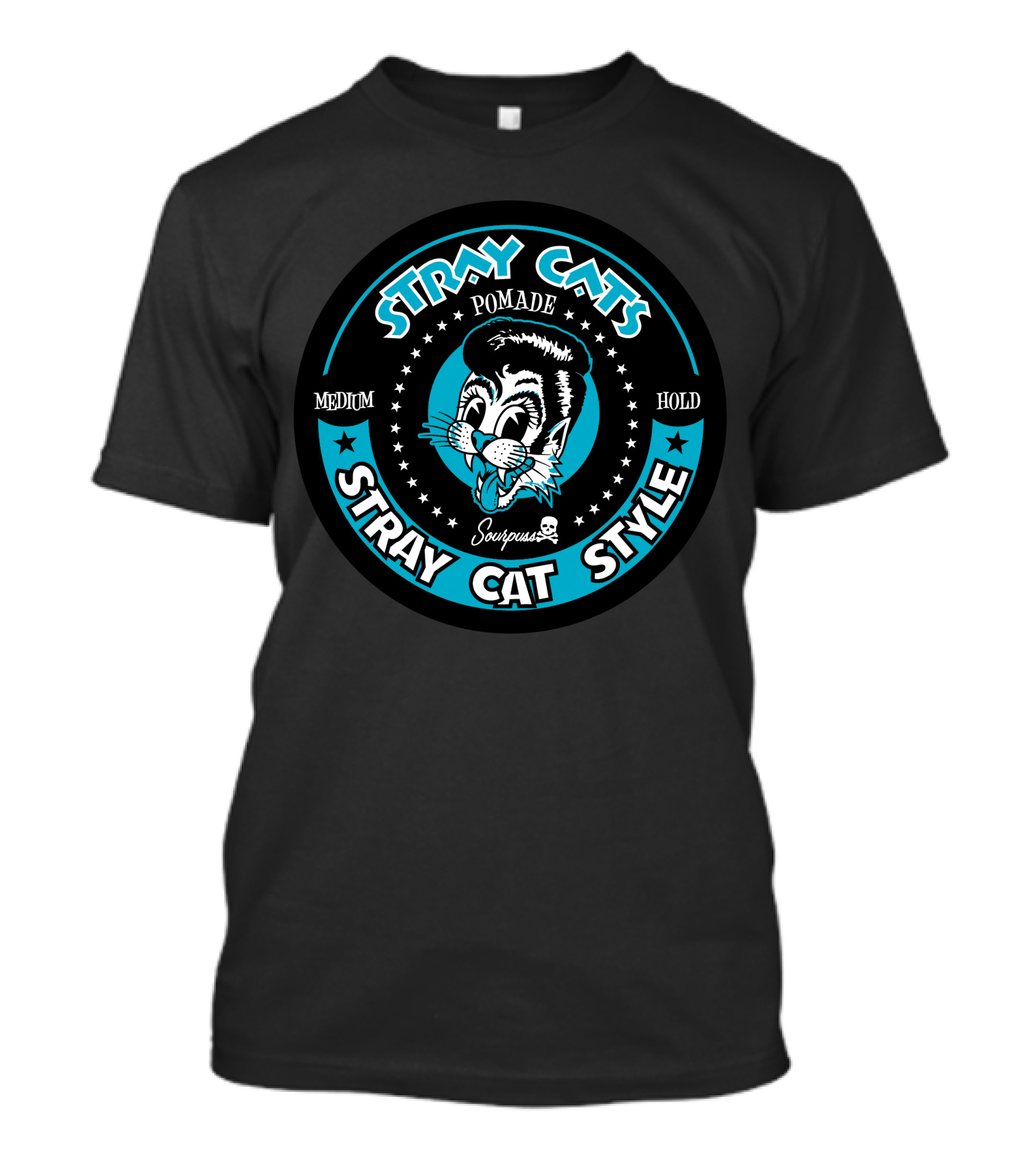 Stray Cats Pomade Medium Hold Stray Cat Style Soupcans T-Shirt