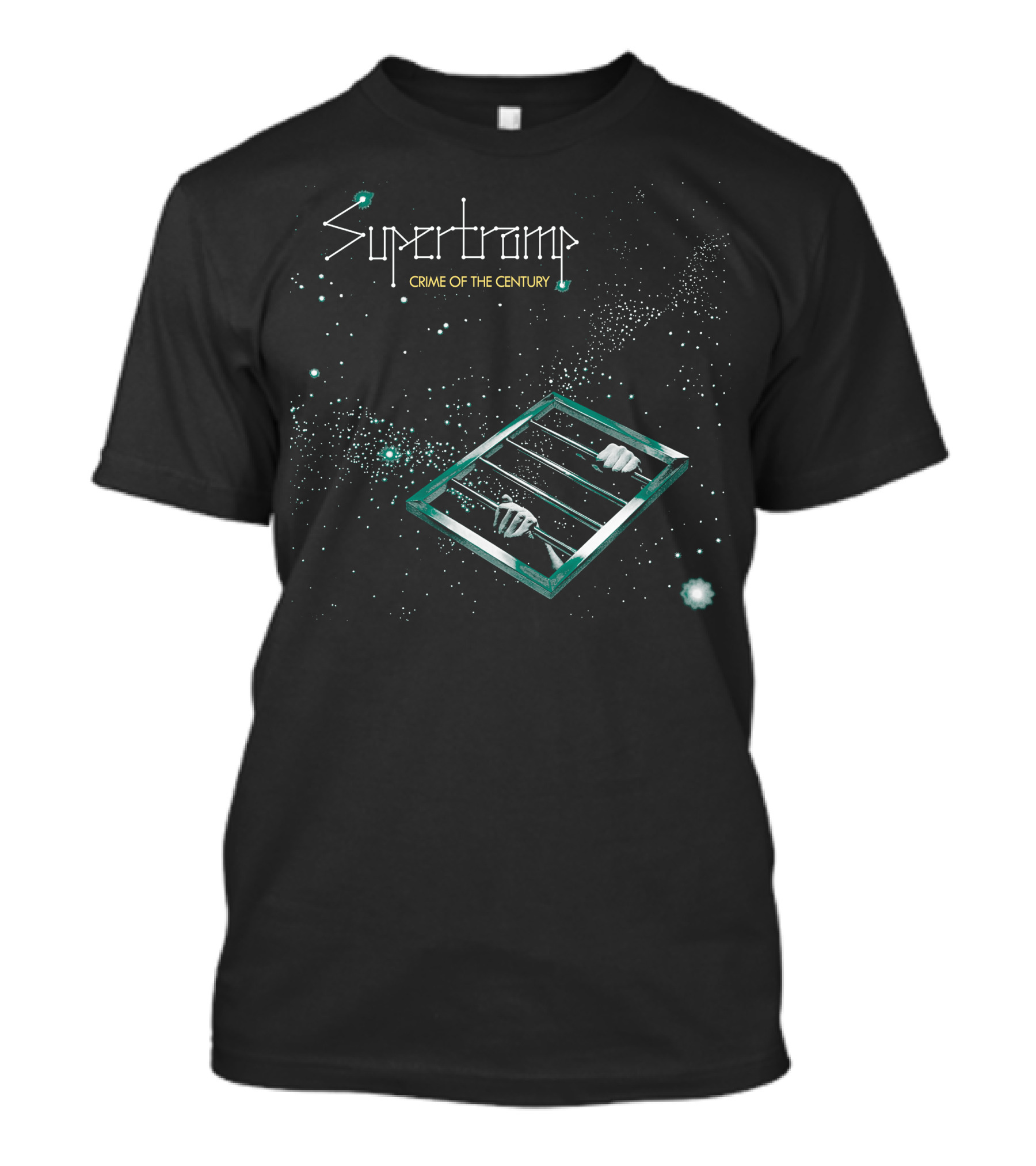 Supertramp Crime Of The Century Album Cover Art With Starry Night And Prison Bars T-Shirt
