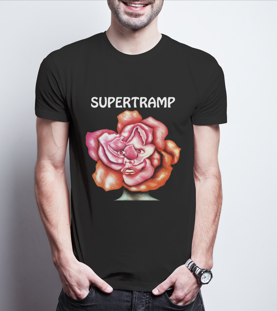 Supertramp Surreal Face Flower T-Shirt