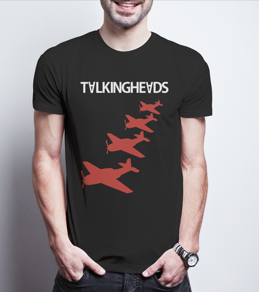 Talking Heads Red Airplanes Formation T-Shirt