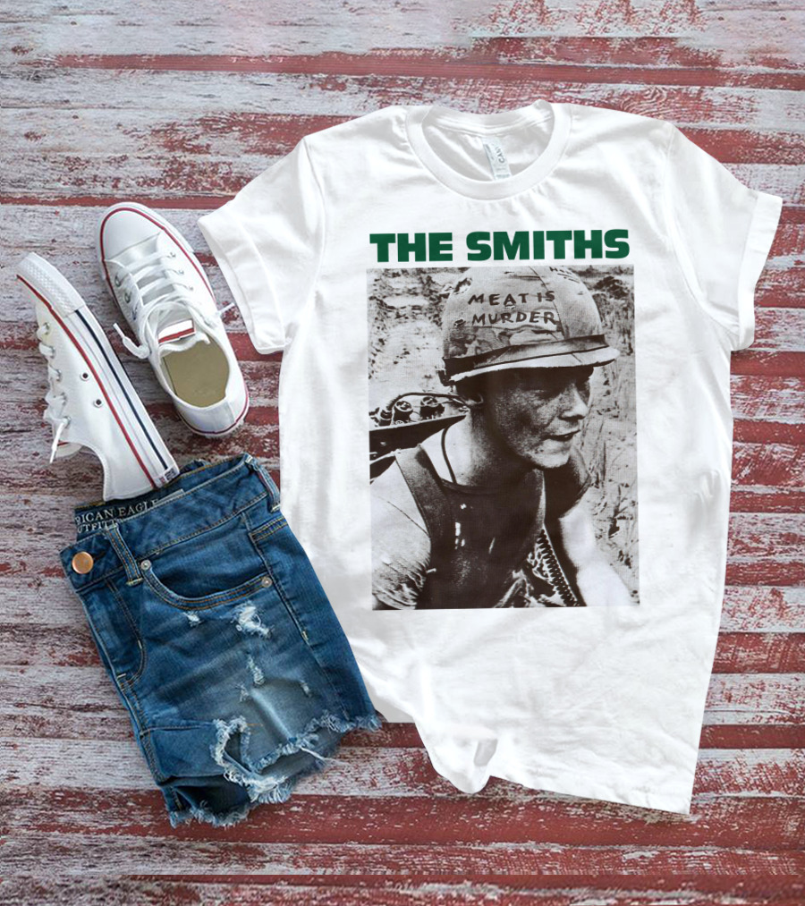 The Smiths Meat Is Murder Vintage Soldier Helmet T-Shirt