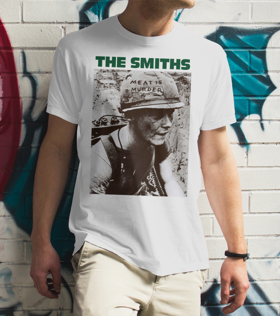 The Smiths Meat Is Murder Vintage Soldier Helmet T-Shirt