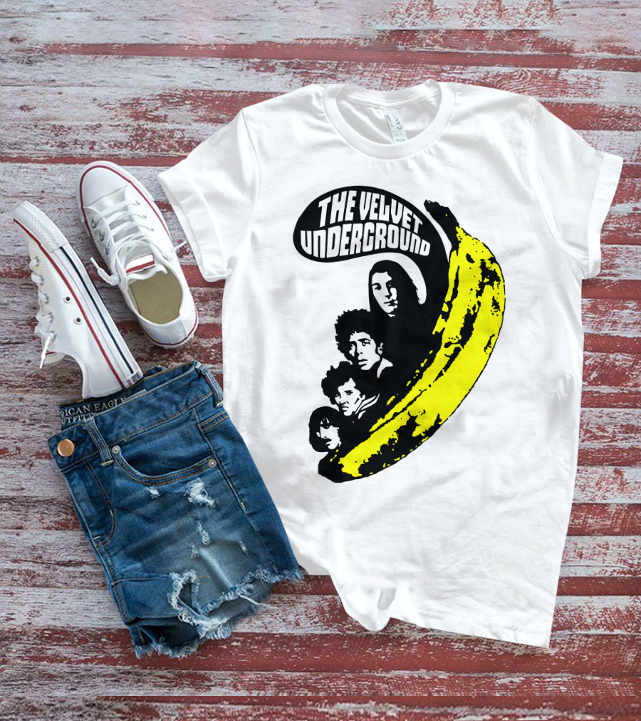 The Velvet Underground Iconic Banana Art Featuring Band Members T-Shirt