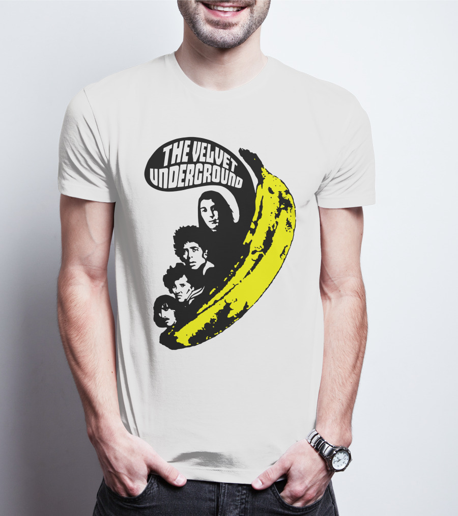 The Velvet Underground Iconic Banana Art Featuring Band Members T-Shirt