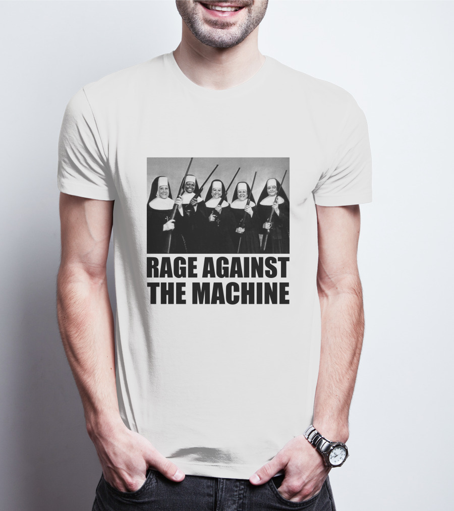 Rage Against The Machine Nuns With Guns Photomontage T-Shirt