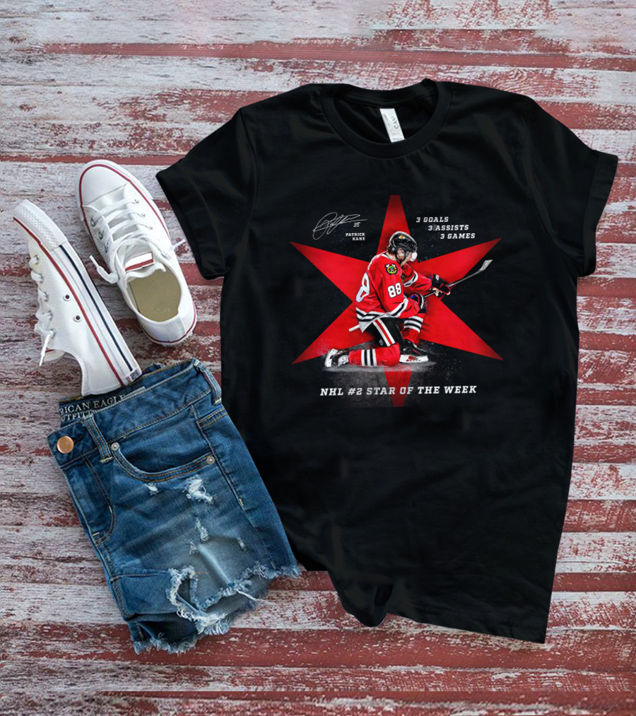 Patrick Kane Chicago Blackhawks Nhl #2 Star Of The Week T-Shirt