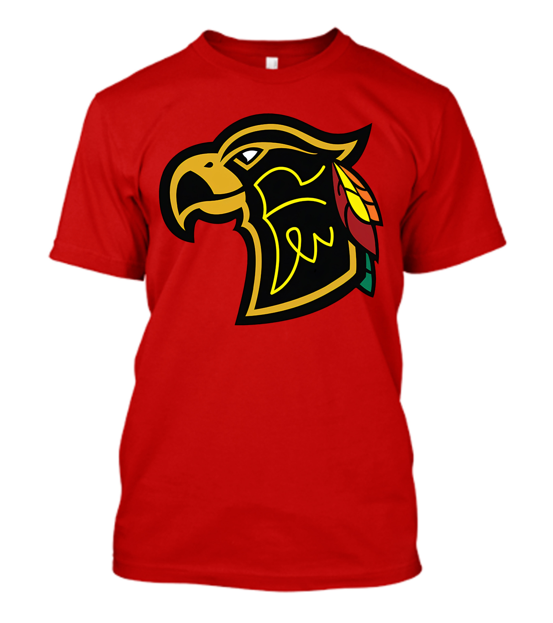 Chicago Blackhawks Native American Inspired Hawk Logo Retro T-Shirt