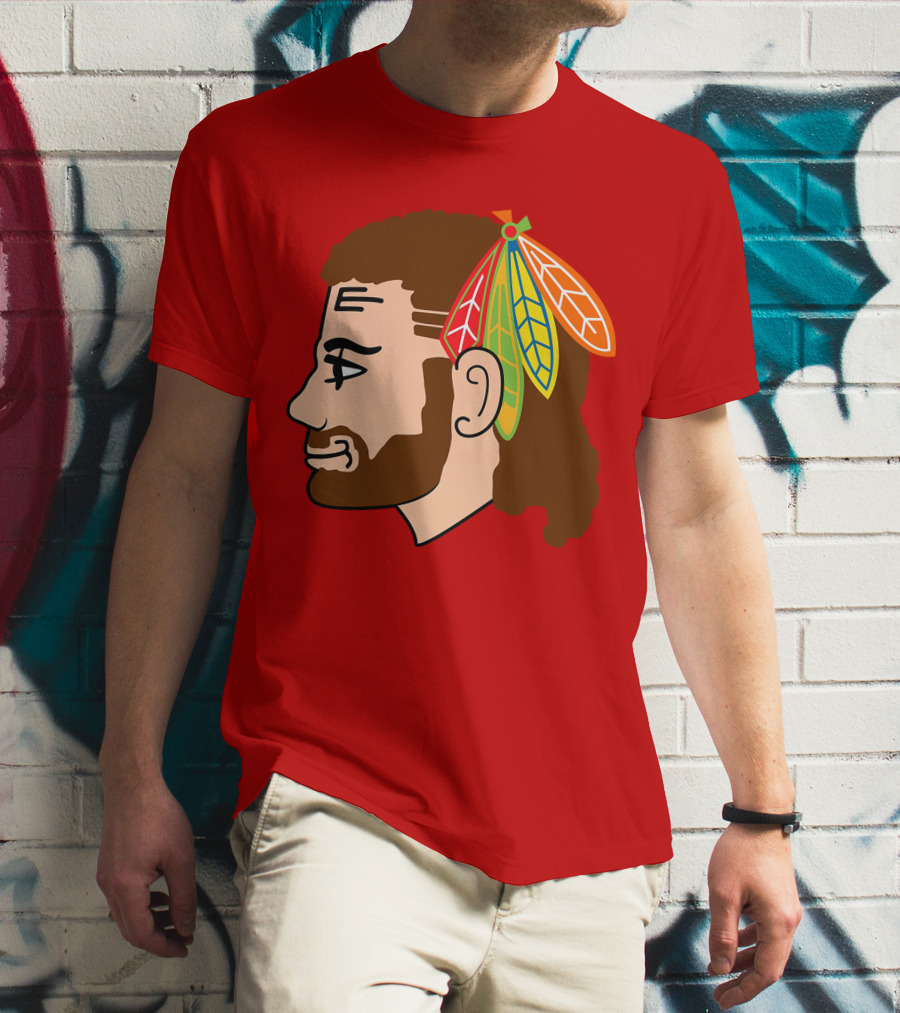 Chicago Blackhawks Tribute Red Feather Symbol T-Shirt