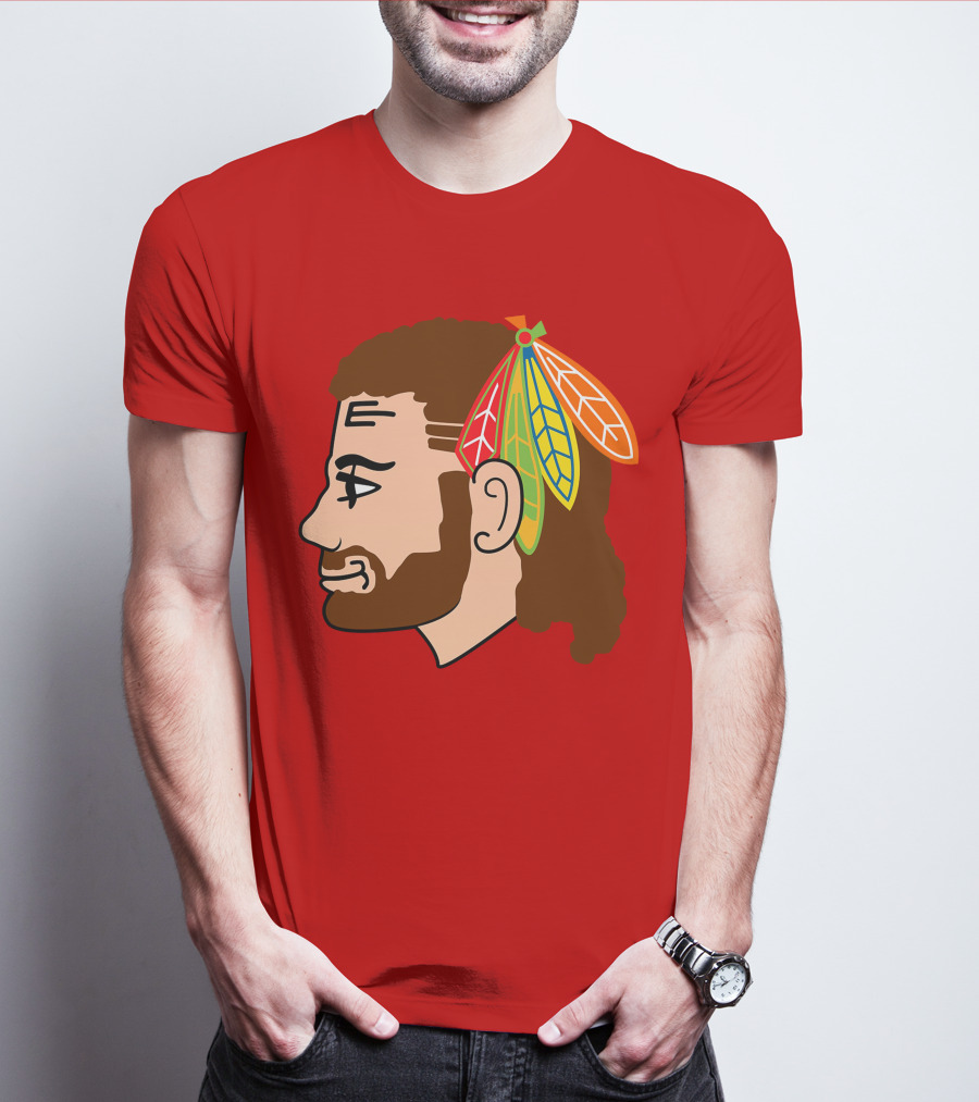Chicago Blackhawks Tribute Red Feather Symbol T-Shirt