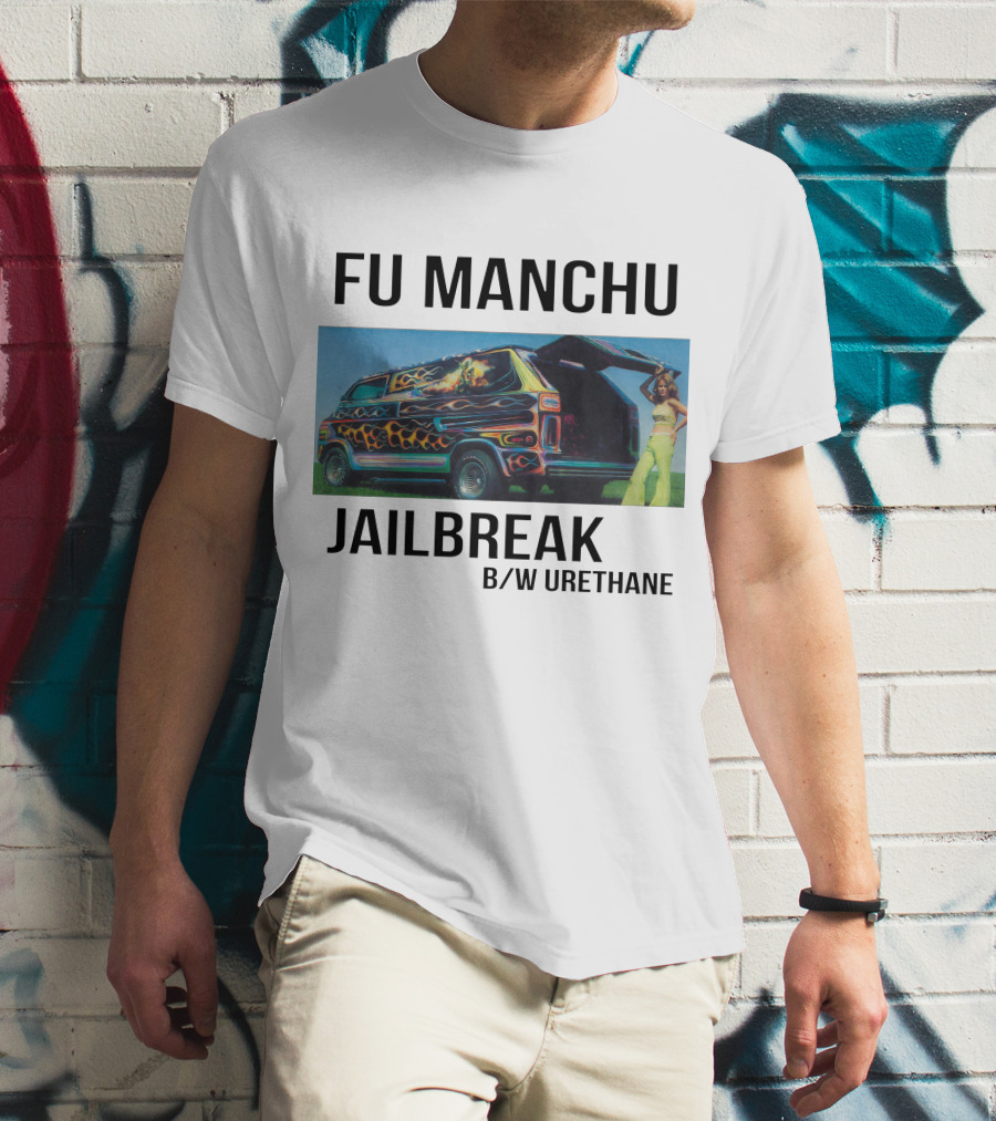 Fu Manchu Jailbreak B/W Urethane Van Art T-Shirt