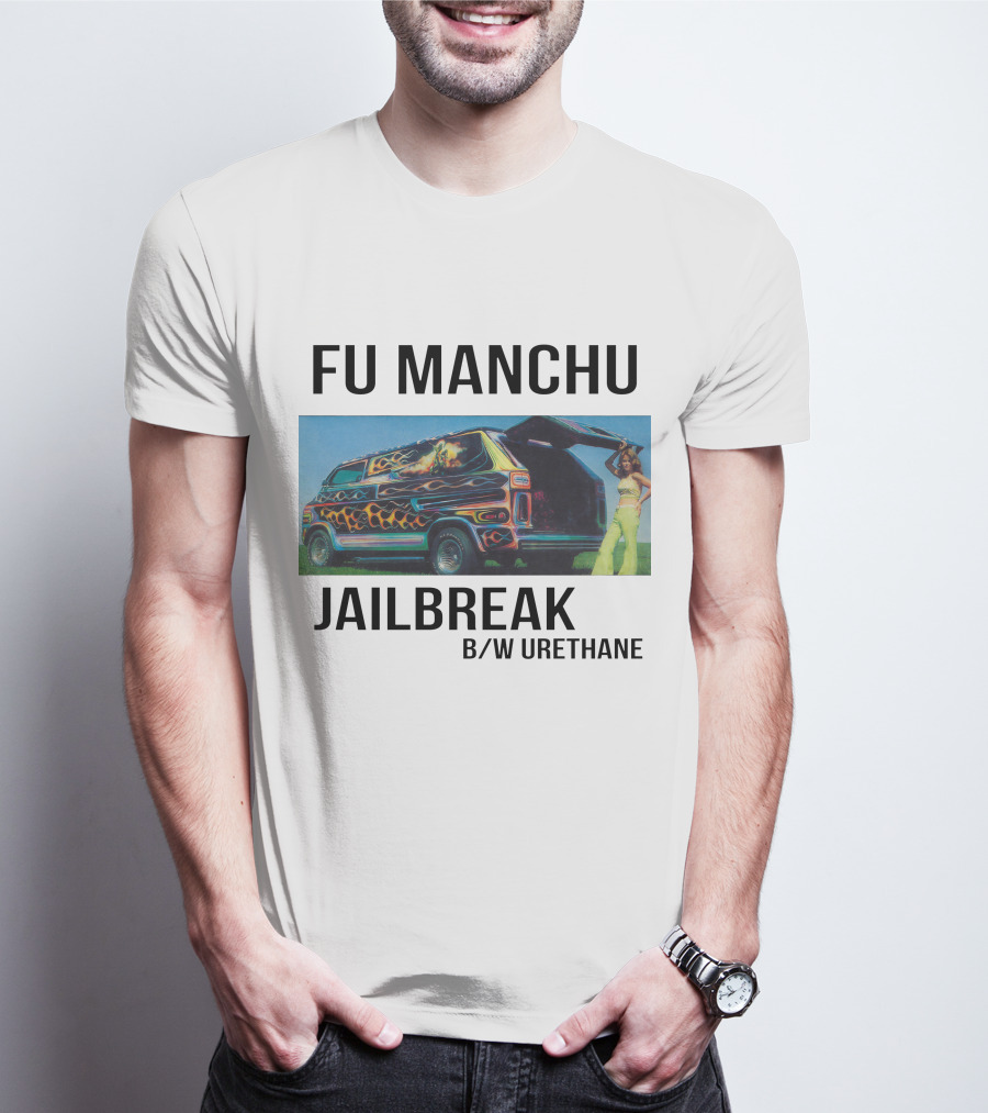 Fu Manchu Jailbreak B/W Urethane Van Art T-Shirt