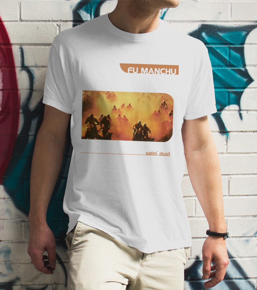 Fu Manchu Eatin' Dust Moto Riders In Desert Haze T-Shirt