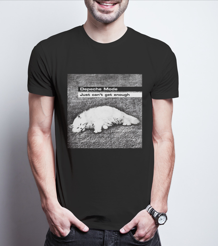 Depeche Mode Just Can't Get Enough Sleeping White Cat T-Shirt