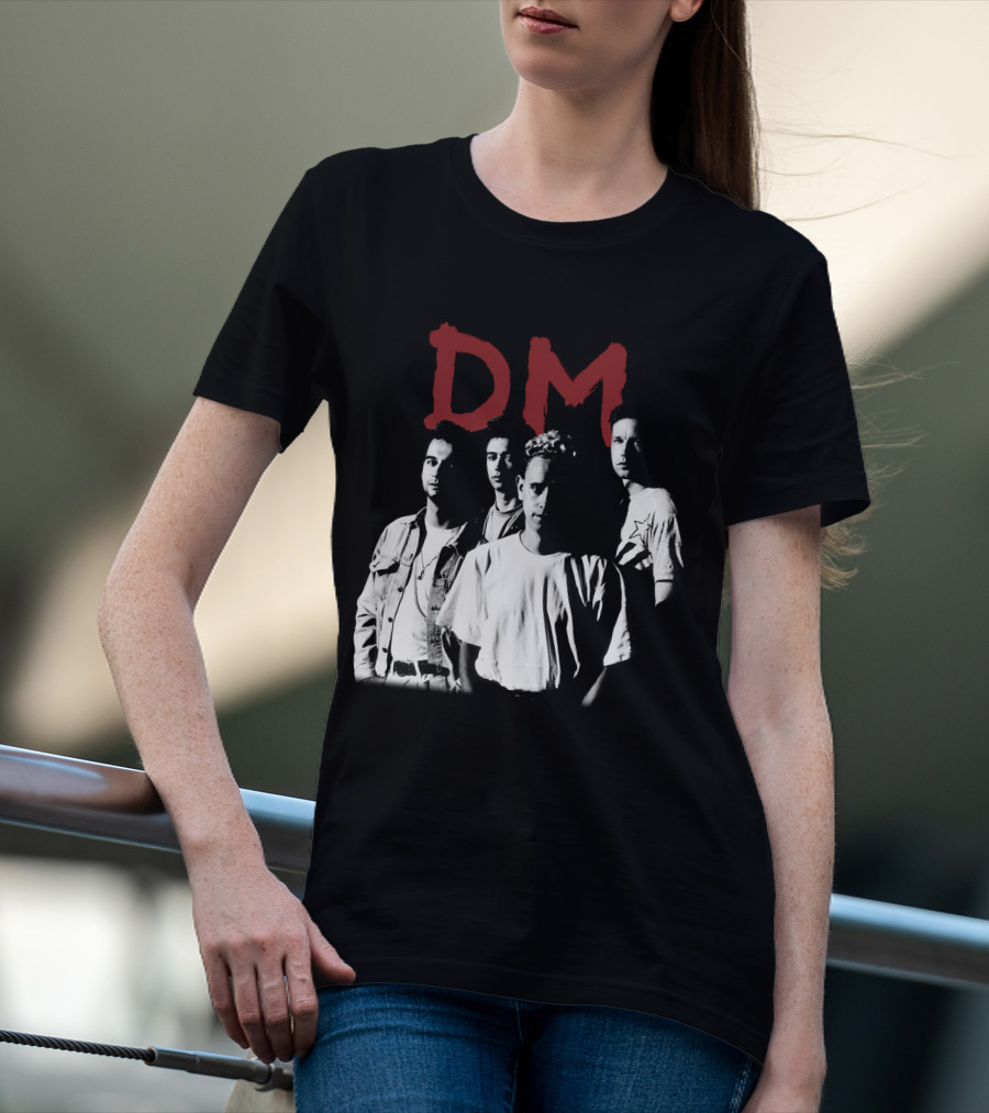 Dm Depeche Mode 11 Band Members Black And White T-Shirt