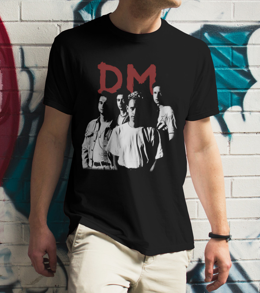Dm Depeche Mode 11 Band Members Black And White T-Shirt