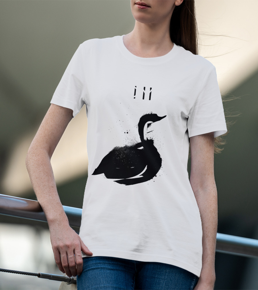 Depeche Mode 7 Abstract Black Swan Stencil Theme Vintage Style T-Shirt