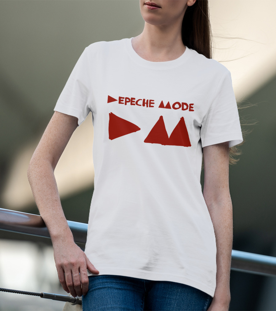 Depeche Mode Triangle Symbol Red Theme T-Shirt