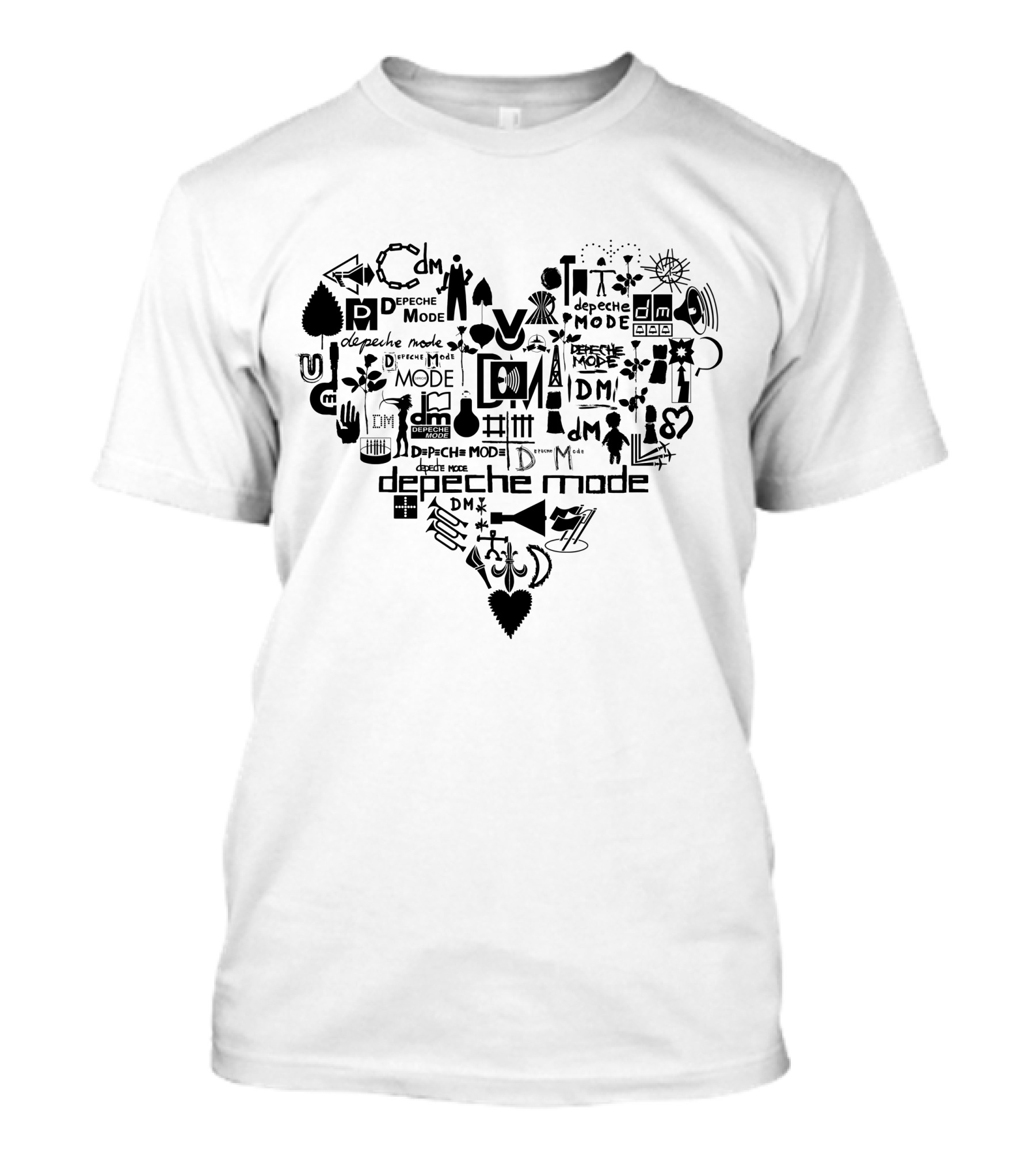 Depeche Mode Heart Collage With Logos T-Shirt