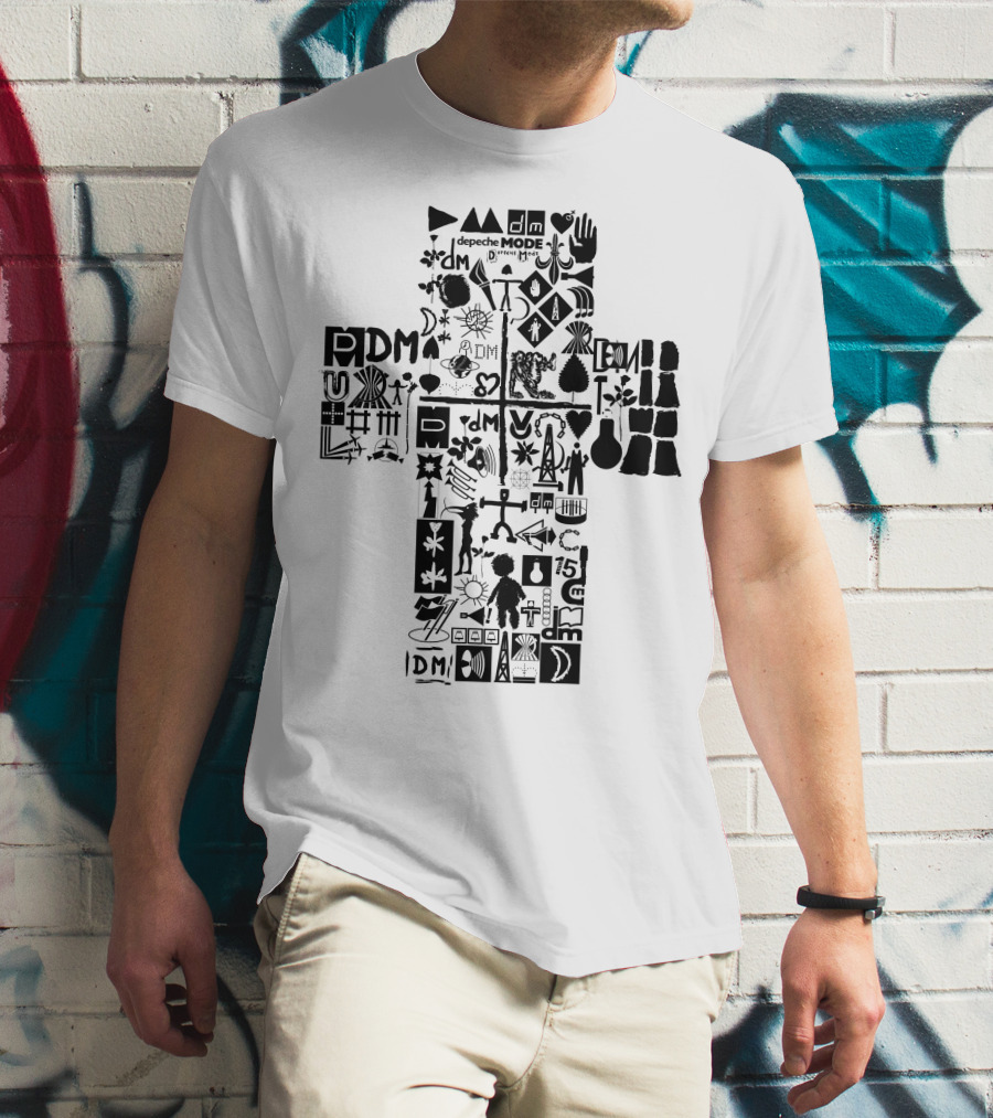 Depeche Mode Dm 14 Iconic Symbols And Logos Collection T-Shirt