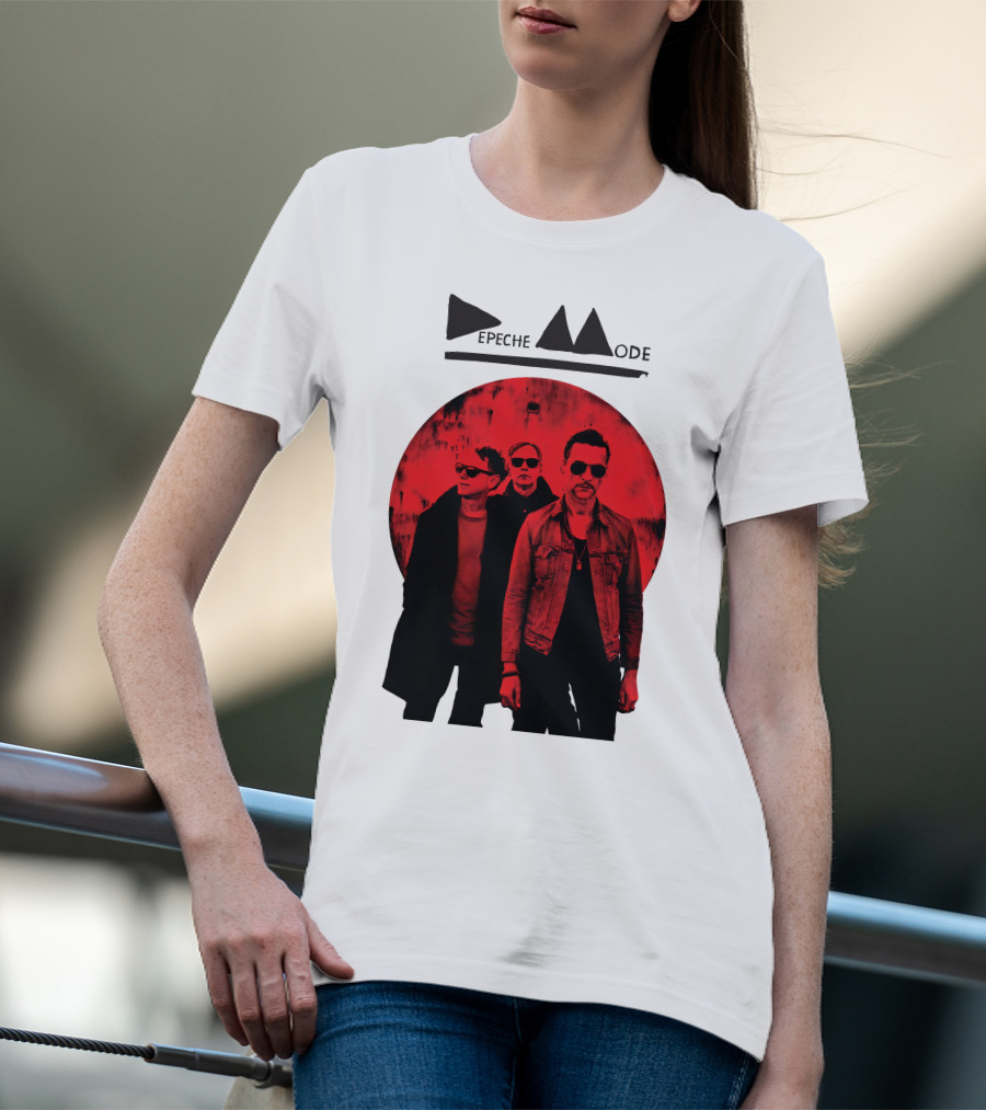 Depeche Mode Band Red Circle T-Shirt