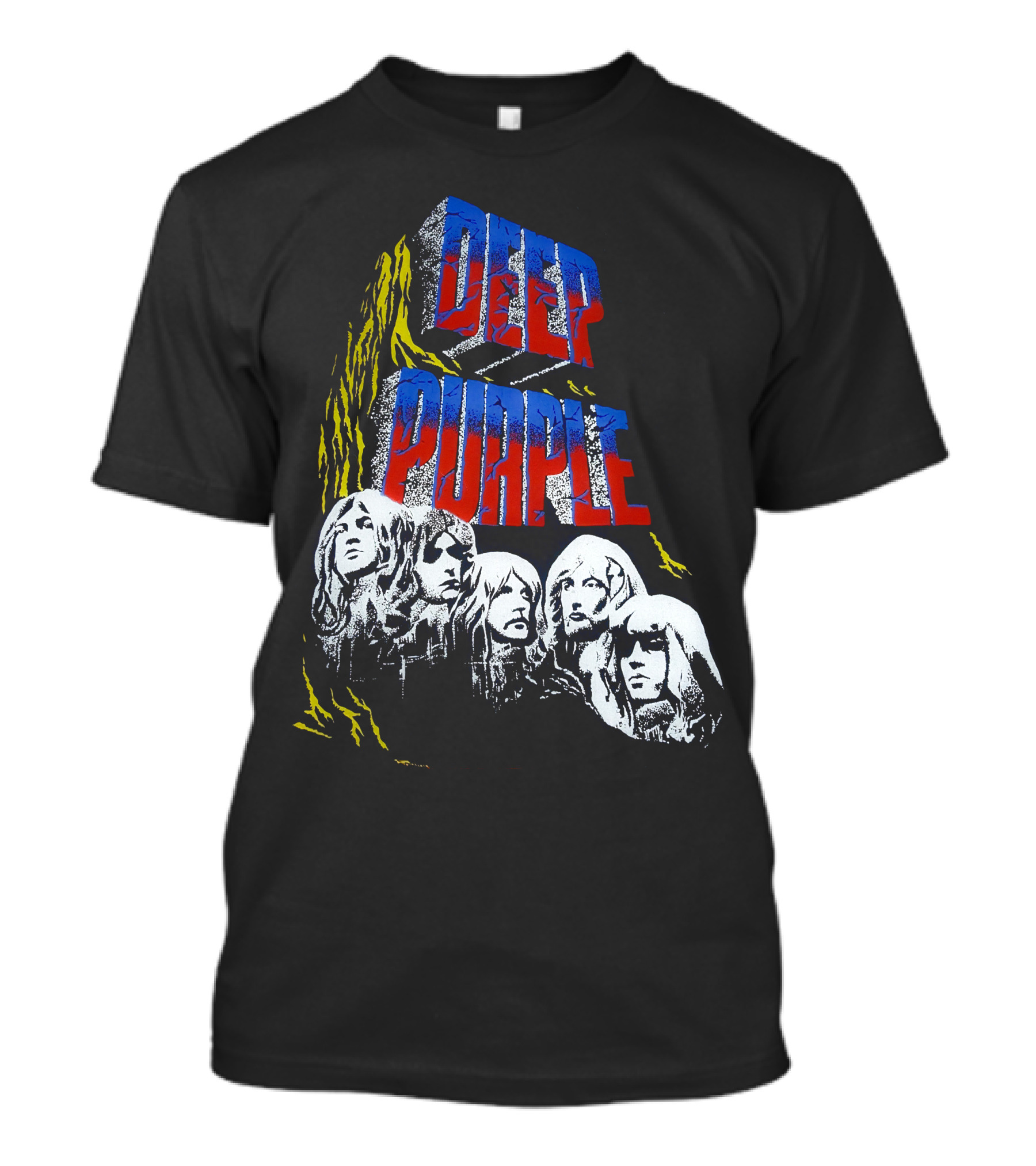 Deep Purple Iconic Band Illustration Album Cover Style T-Shirt