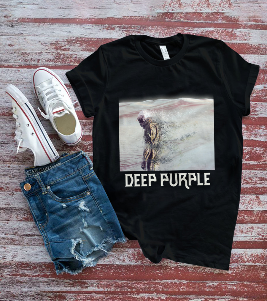 Deep Purple Sandstorm Soldier In Desert Scene T-Shirt
