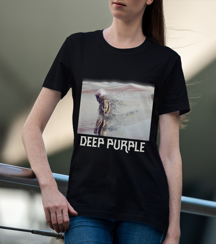 Deep Purple Sandstorm Soldier In Desert Scene T-Shirt