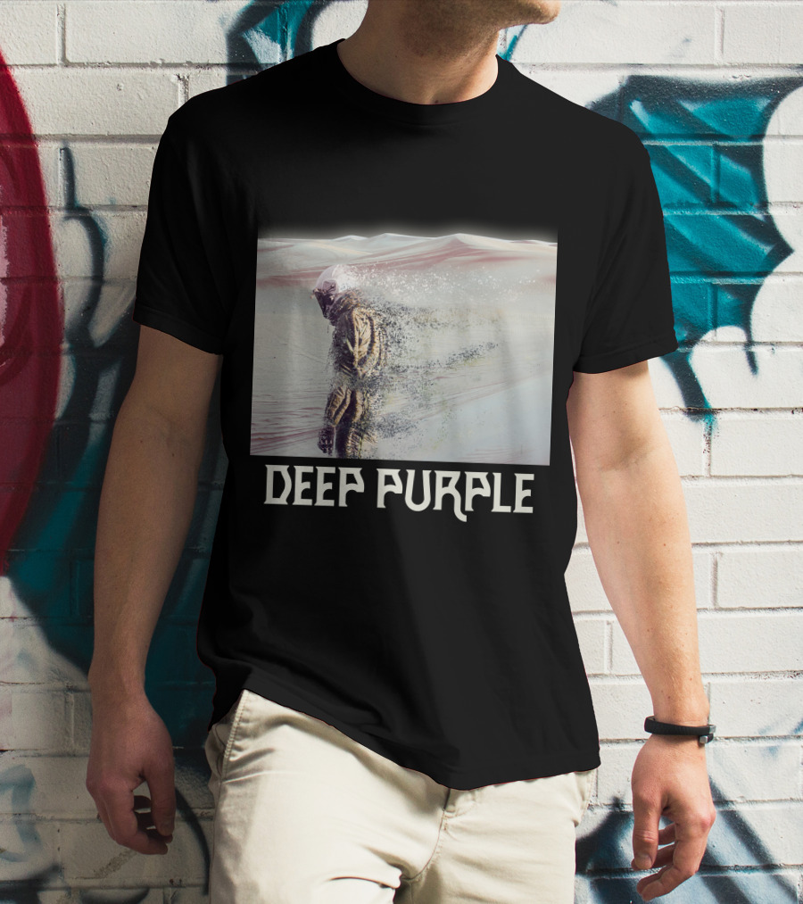 Deep Purple Sandstorm Soldier In Desert Scene T-Shirt