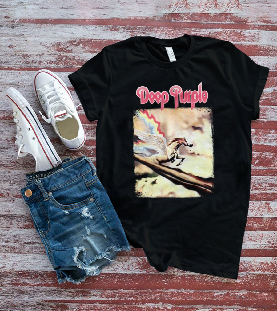 Deep Purple Flying Pegasus Art T-Shirt