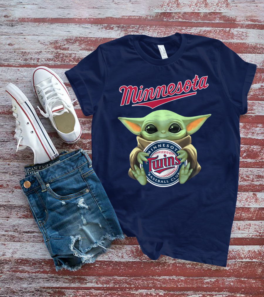 Minnesota Twins Baby Yoda Minnesota Baseball Club T-Shirt