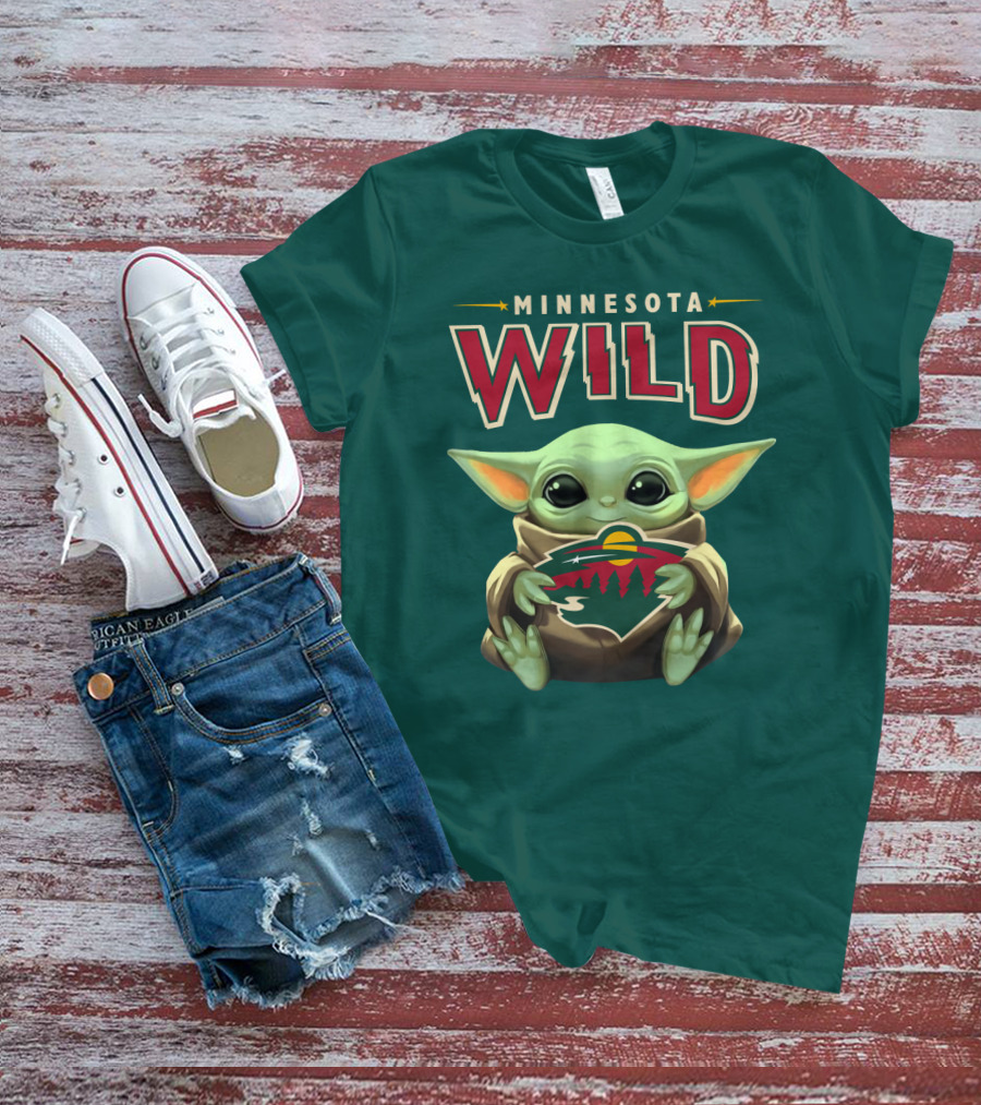 Minnesota Wild Baby Yoda T-Shirt