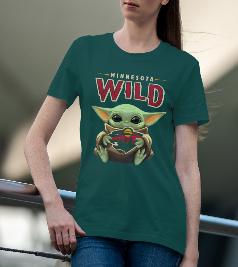 Minnesota Wild Baby Yoda T-Shirt