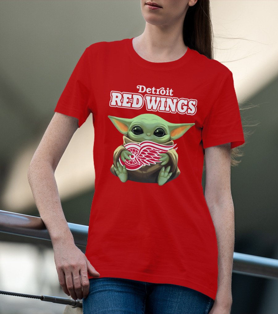 Detroit Red Wings Baby Yoda T-Shirt