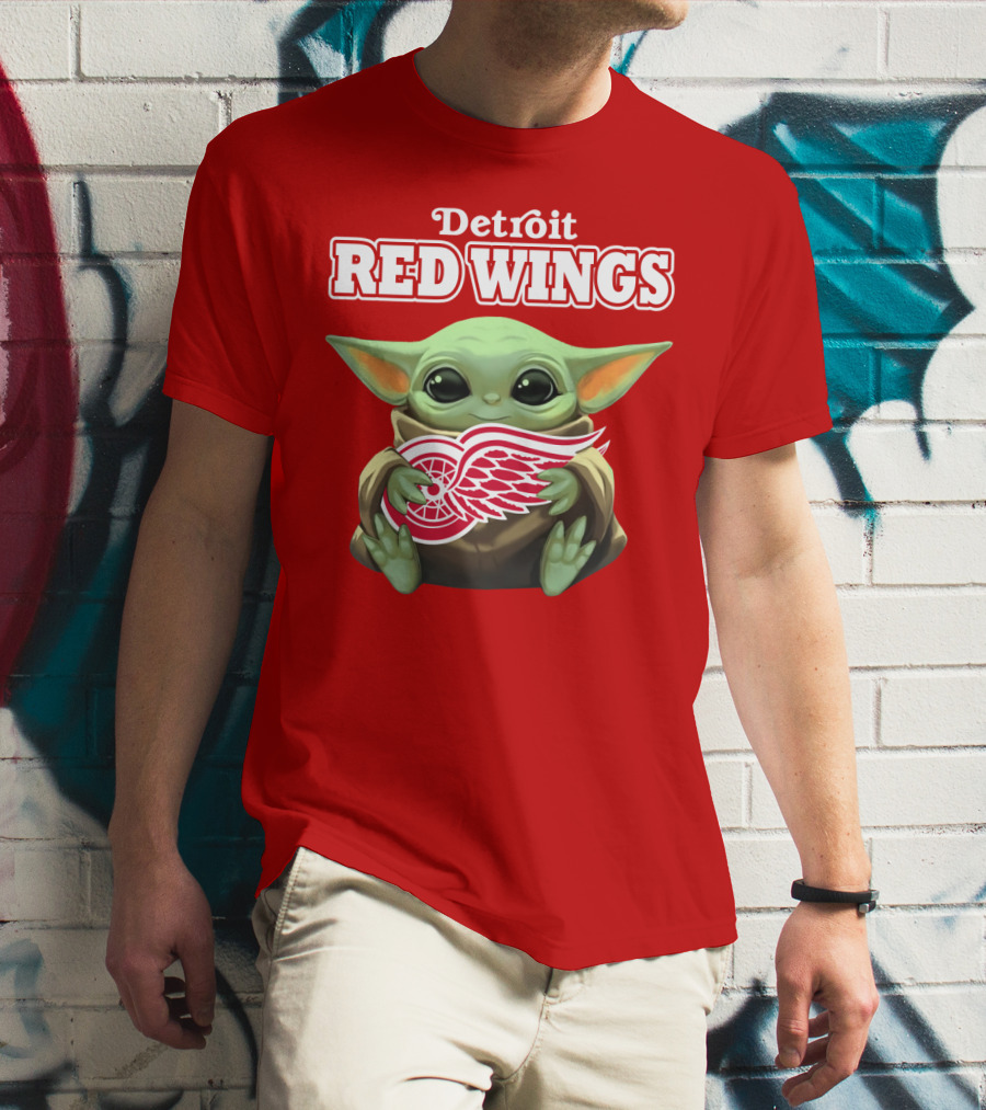Detroit Red Wings Baby Yoda T-Shirt