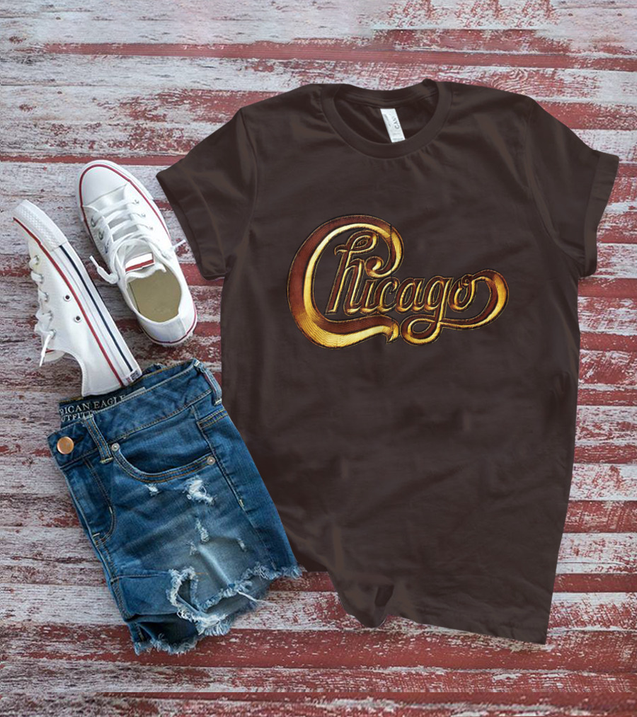 Chicago Band Script Gold T-Shirt
