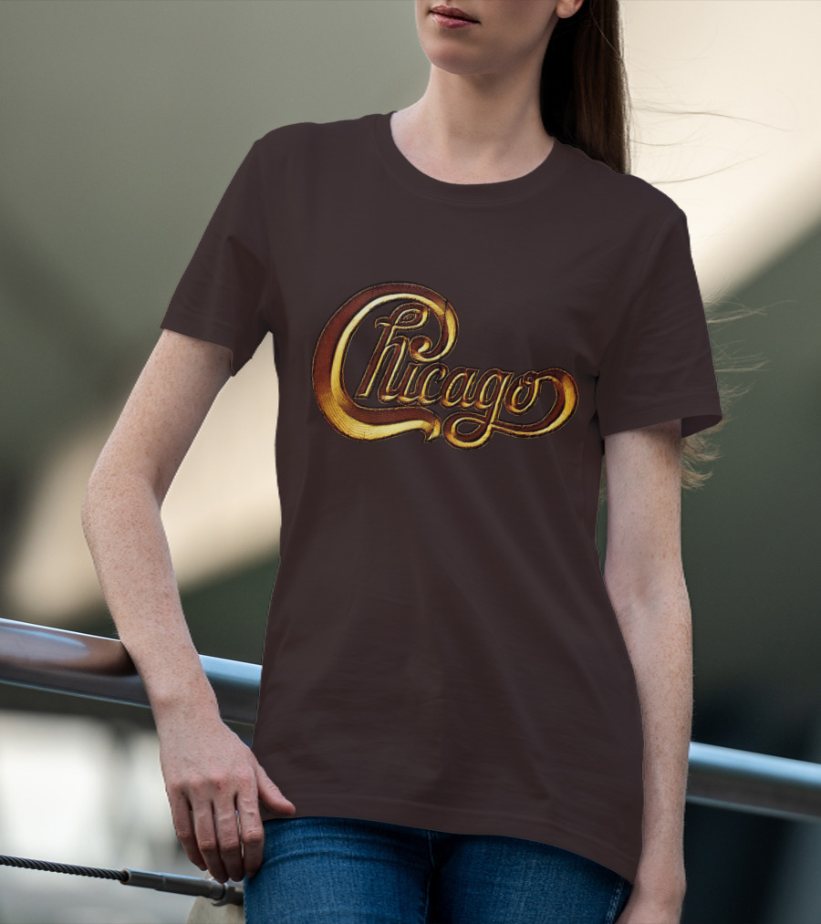 Chicago Band Script Gold T-Shirt