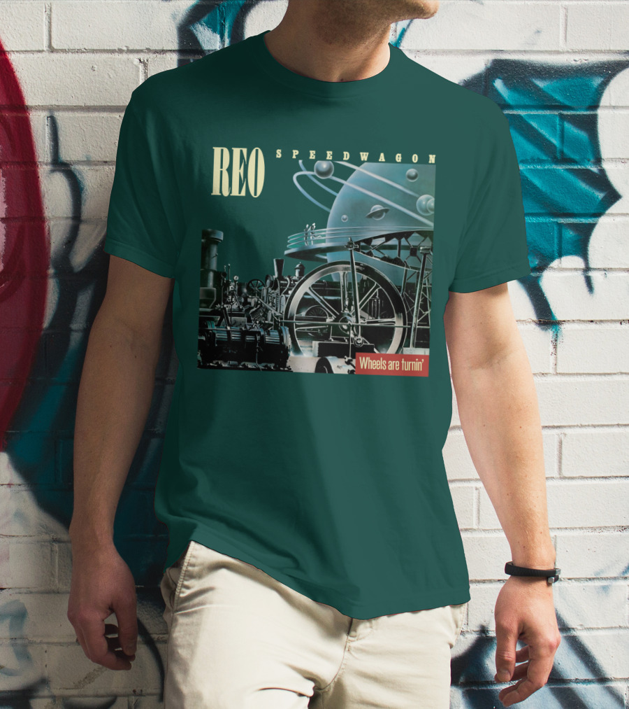 REO Speedwagon Wheels Are Turnin' Album Cover T-Shirt