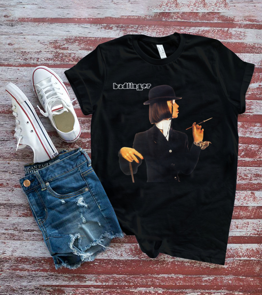 Badfinger Bowler Hat Woman Smoking Pipe T-Shirt