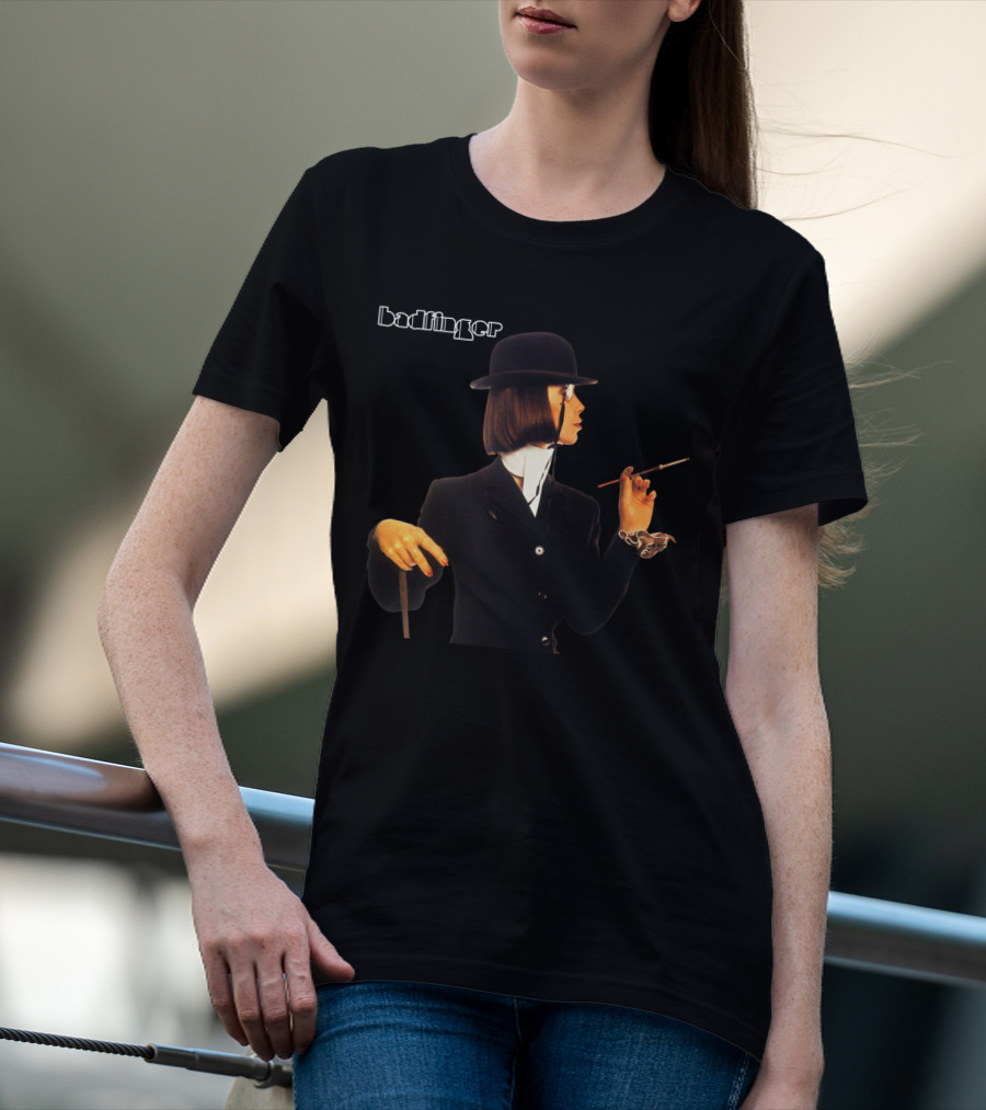 Badfinger Bowler Hat Woman Smoking Pipe T-Shirt