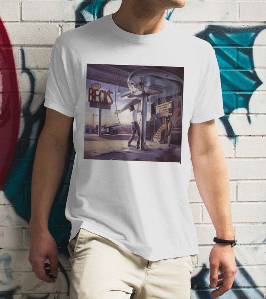 Jeff Beck Guitar Shop Playing On Air Performance Guitar Gig T-Shirt
