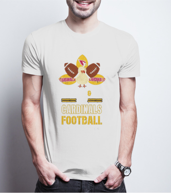 Arizona Cardinals Turkey Pie Football Thanksgiving T-Shirt
