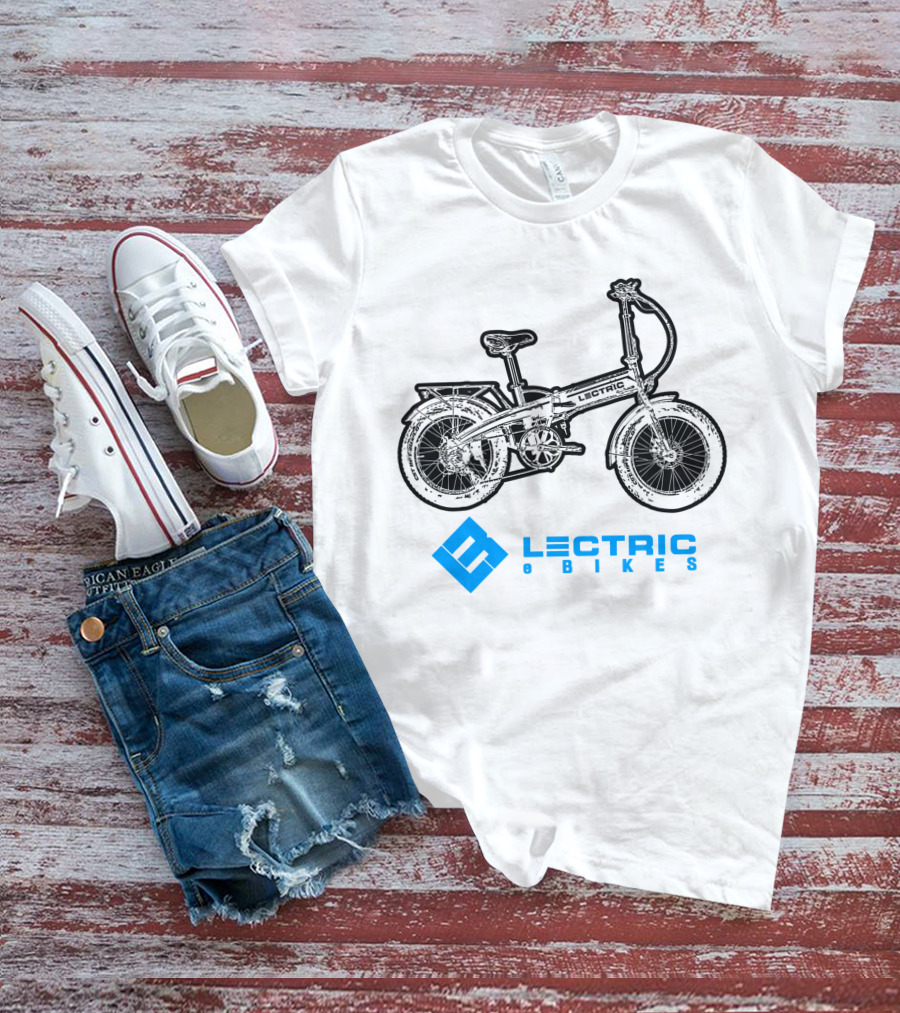 Lectric E Bikes Ride USA Retro Foldable Electric Bicycle T-Shirt