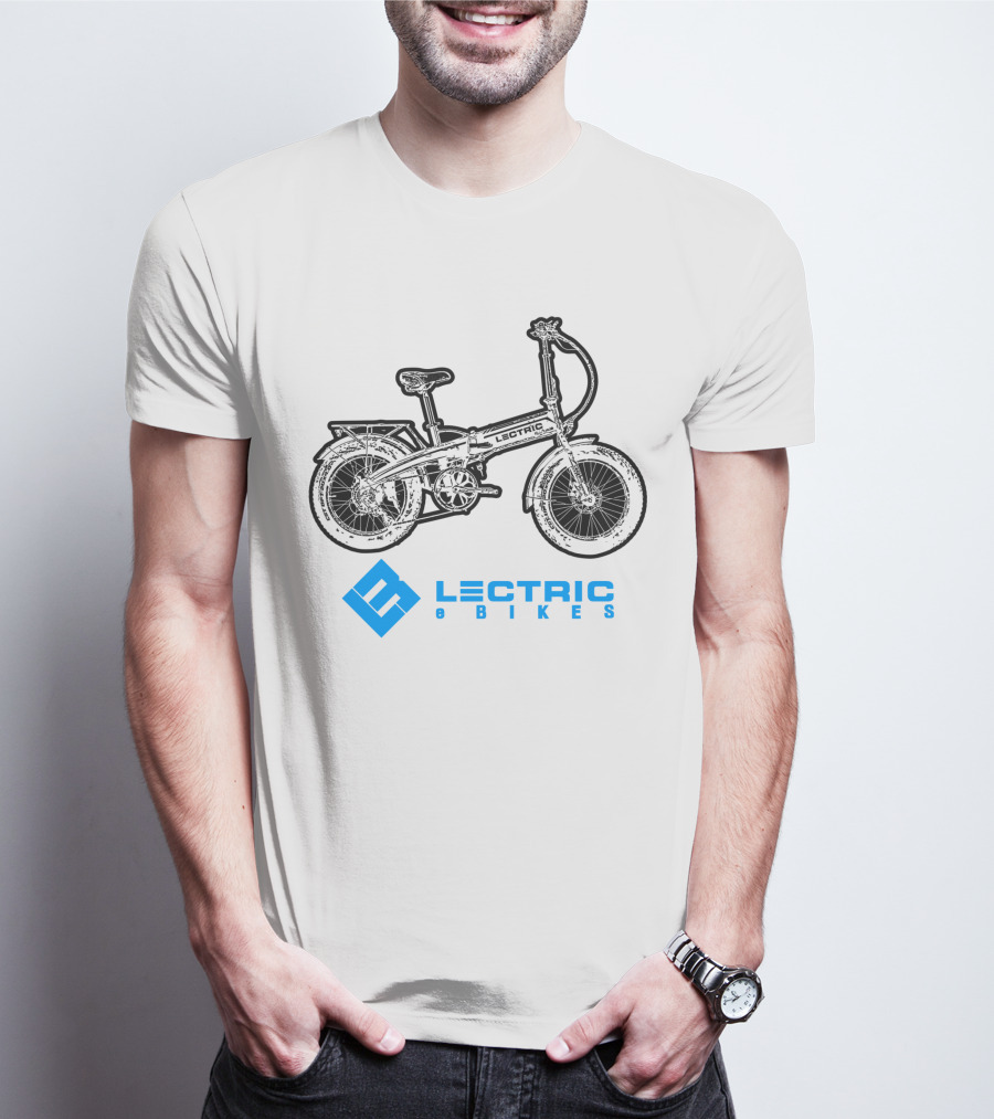 Lectric E Bikes Ride USA Retro Foldable Electric Bicycle T-Shirt