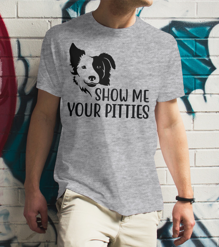 Show Me Your Pitties Dog Face Silhouette T-Shirt