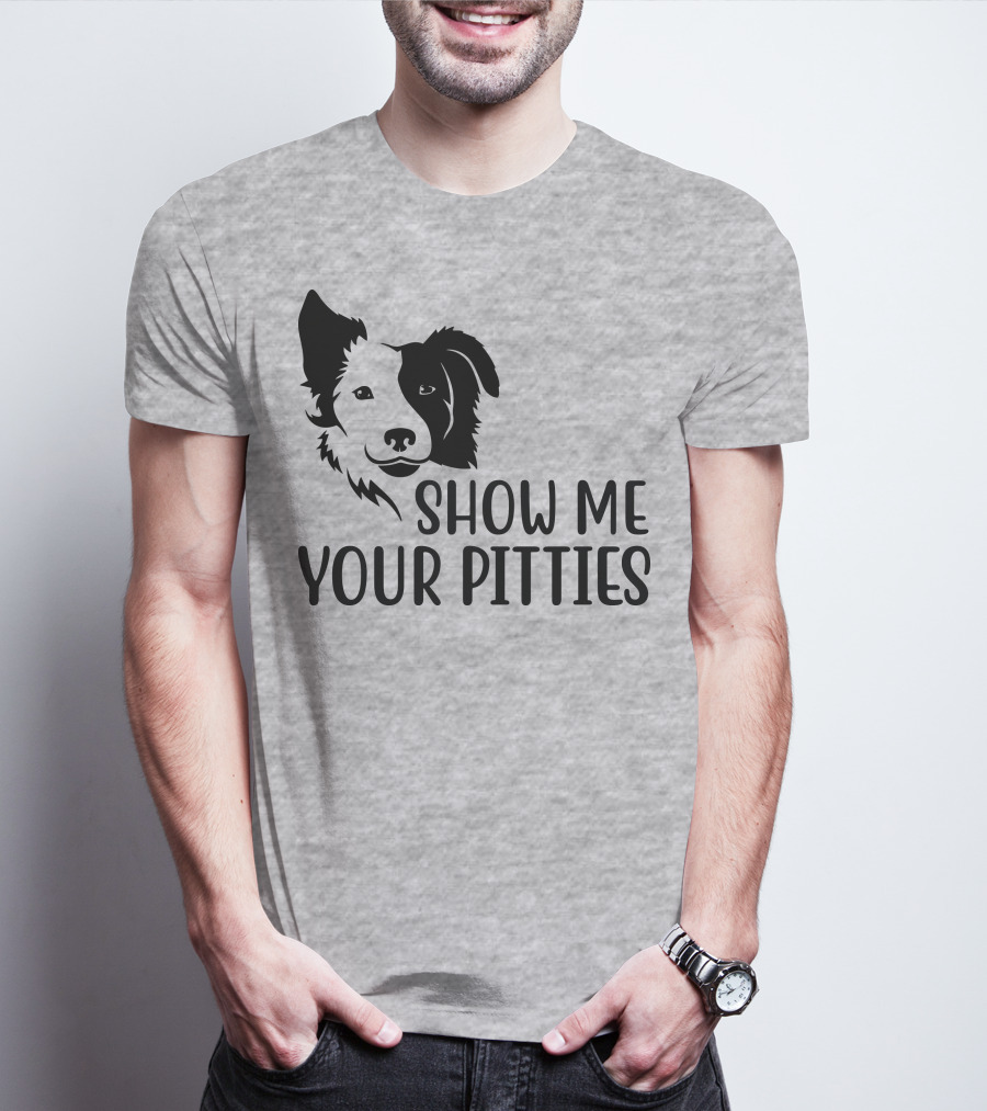 Show Me Your Pitties Dog Face Silhouette T-Shirt